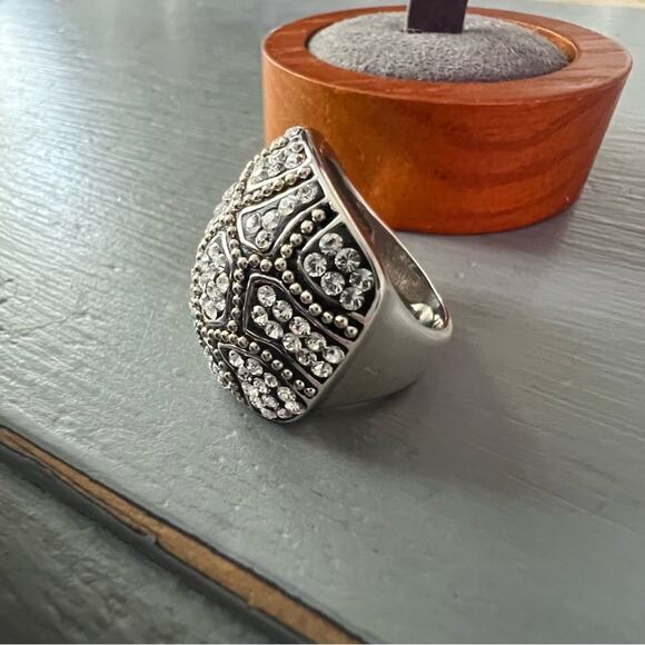 Chelsea Taylor 925 Sterling Silver Crystal Ring Size 7 - Picture 3 of 9